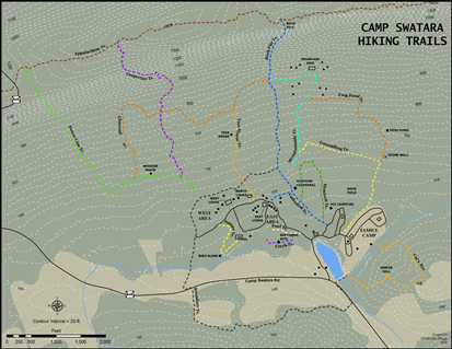 Camp Swatara hiking trails map